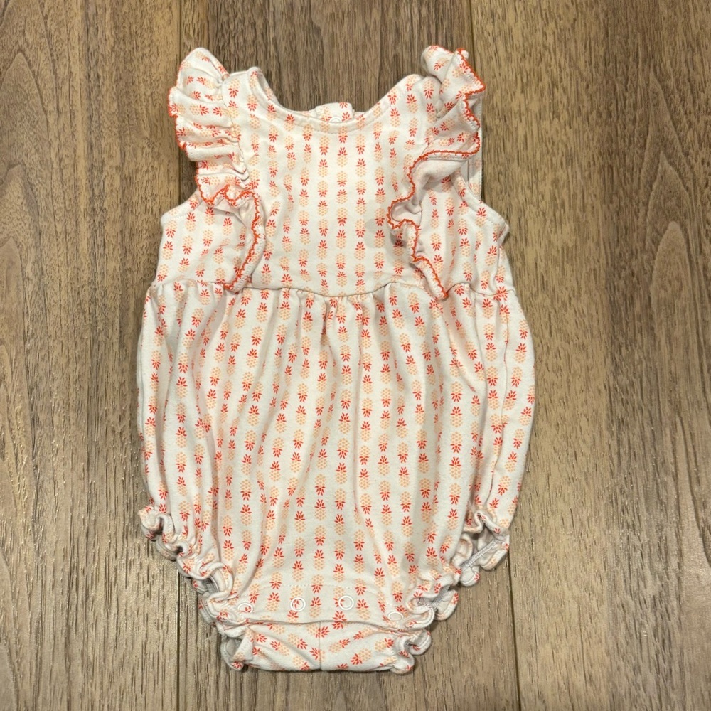 Janie and Jack Ruffle Pineapple Romper